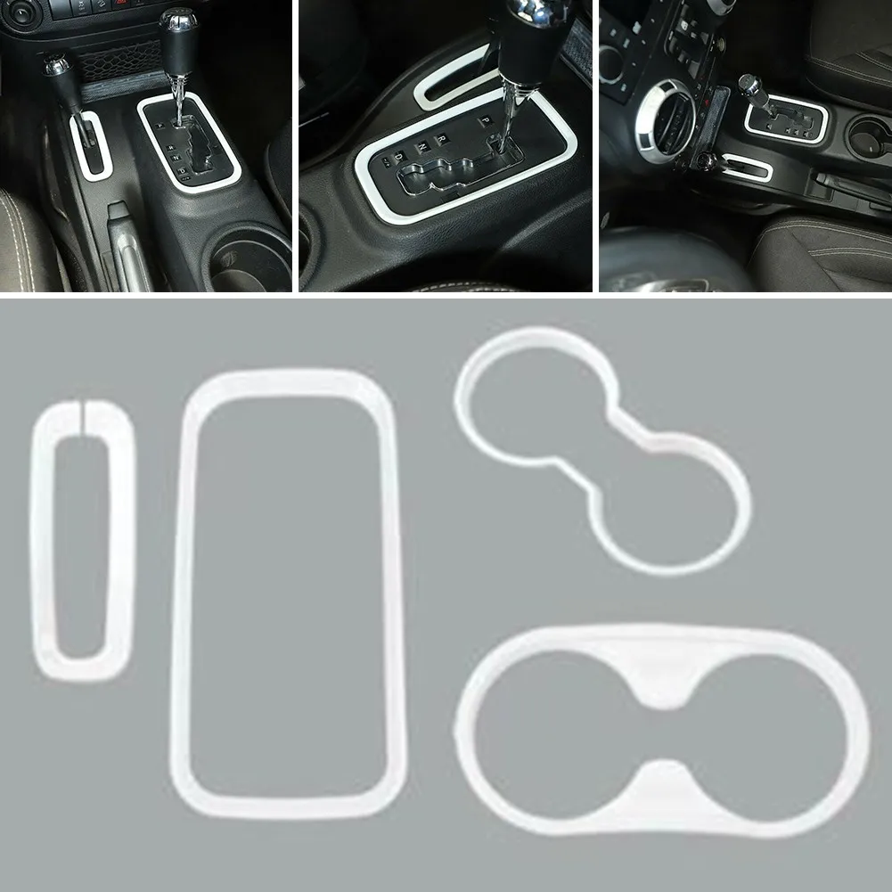 

4 шт., декоративная панель переключения передач для Jeep Wrangler JK 2011-17