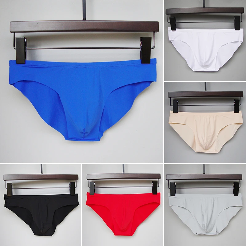 Мужские трусы сексуальные тонкие низкая посадка прозрачные выпуклый мешочек