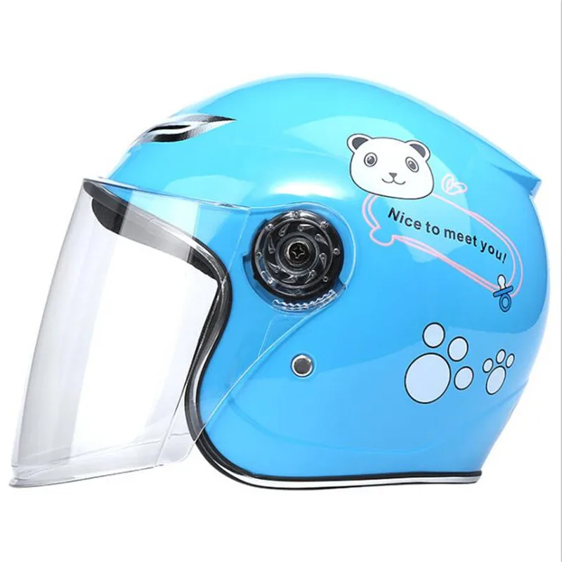 

Blue Children's Riding Helmets Boys girls Motorcycle Cycling Kid Helmet For Outdoor Sports Four Seasons 48-52cm Blue Color