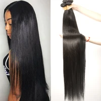 32 34 36 38 40 inch brazilian straight hair bundles 100 natural human hair hoho hair 1 3 4 bundles double wefts thick remy hair