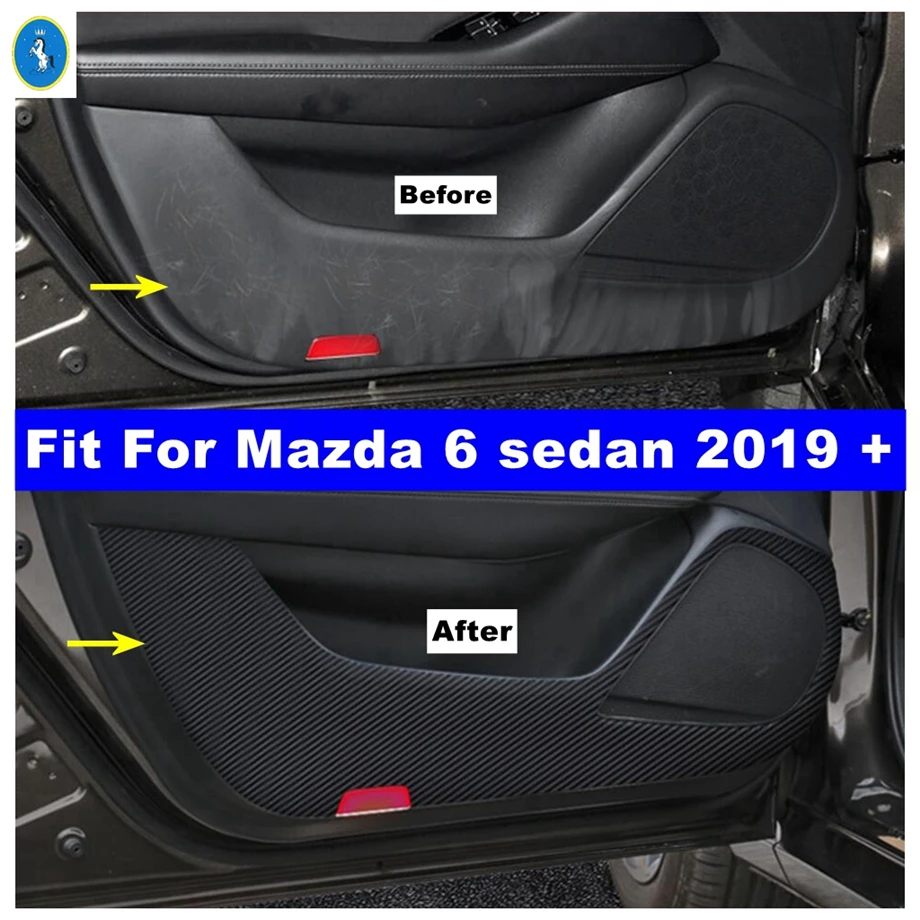 

Interior Refit Inner Door Scratchproof Anti Kick Pad Film Protective Stickers Cover Trim Fit For Mazda 6 Sedan 2019 2020 2021