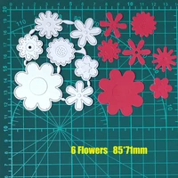 6 pcsset flowers christmas metal cutting dies for stamps scrapbooking stencils diy paper album cards decor embossing 2020 new