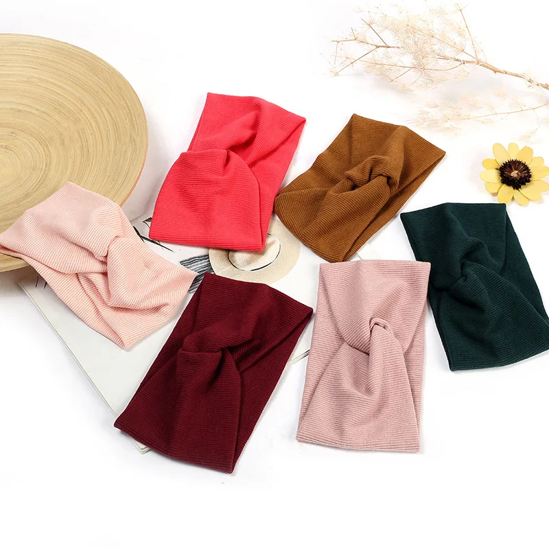 

Women Solid Elastic Headbands Turban Sports Bandanas Headwear Hair Ornaments Head Band Hairband Hair Accessories