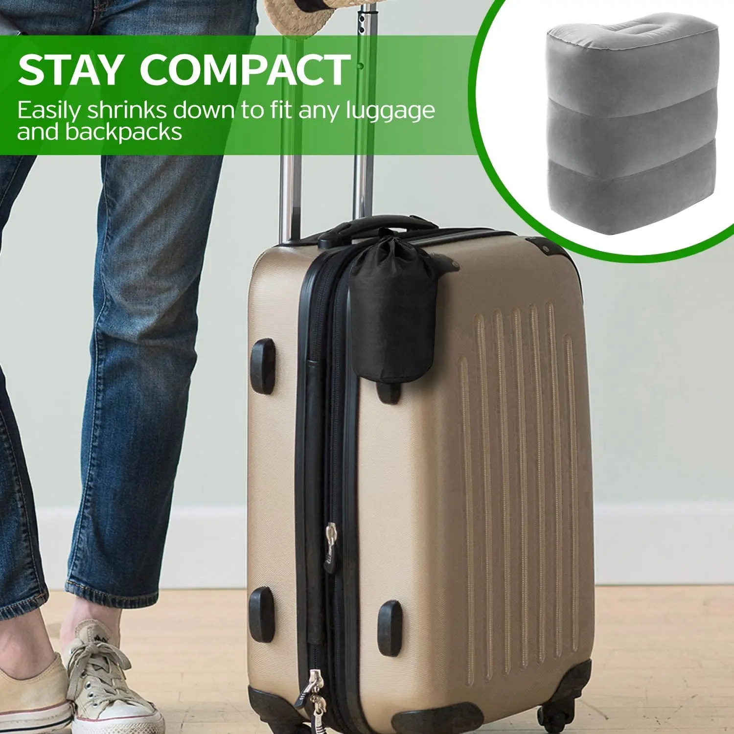 Подушка для ног Betus надувная путешествий детский стул долгих поездок на самолете