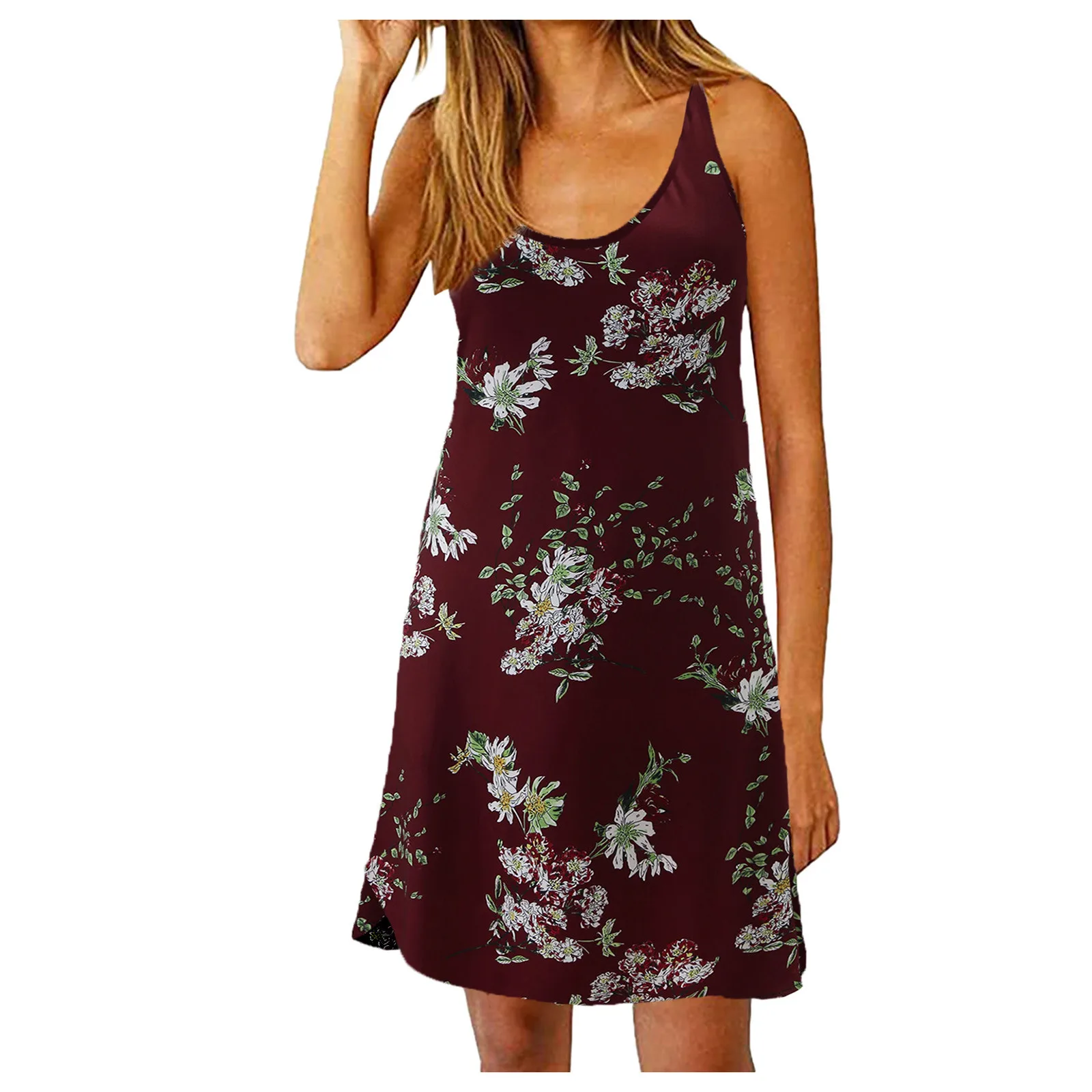 

Sagace Women Dress Summer Sexy Dress Ladies Loose Vintage Leopard Print Mini Dresses Vestidos Back Lacing Straps Backless Dress