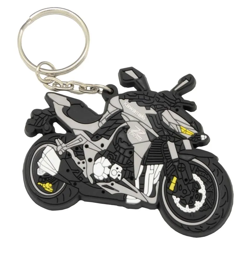 

K005 KAWA Z1000 Motorcycle Keyring Motorbike PVC Rubber Key Chain Car Accessories Key Ring