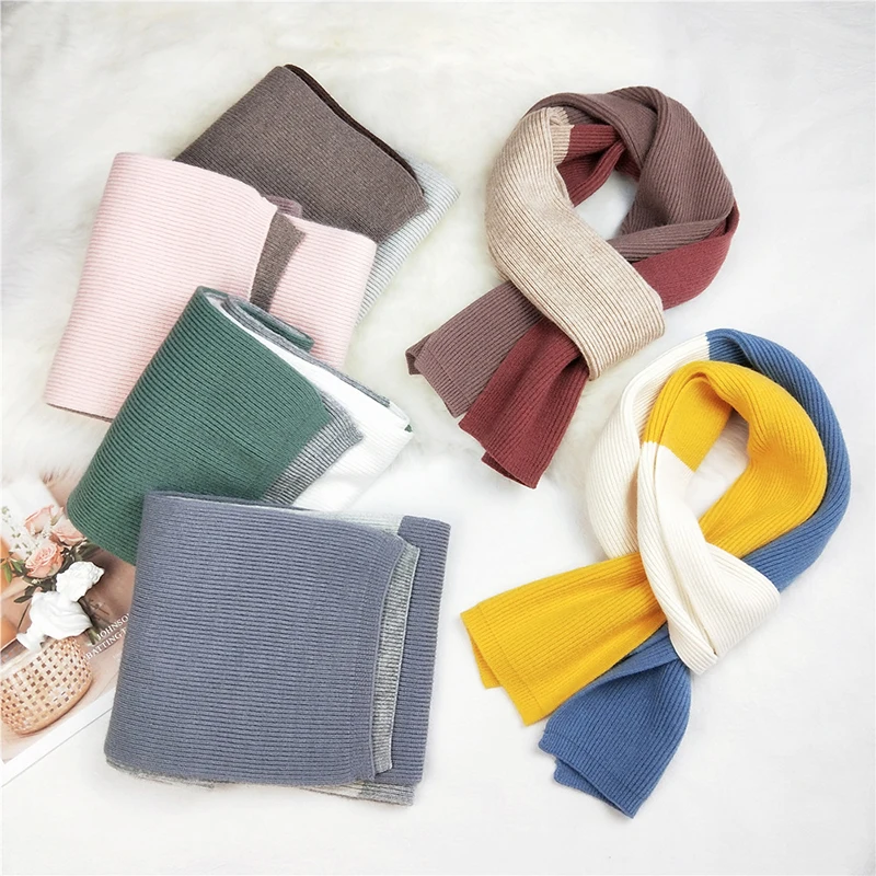

2021 Women Solid Cashmere Scarves Lady Winter Thicken Warm Soft Scarf Pashmina Shawls Wraps For Women Knitted Wool Long Scarves