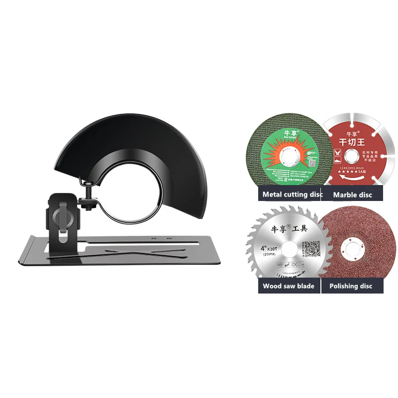 

Angle grinder modified head protective cover cutting machine bracket waterproof cover semi-closed slotted base accessories