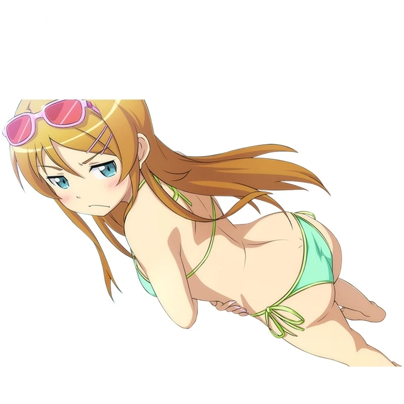 

3D Car Stickers Sexy Girl Oreimo Kousaka Kirino Render Bumper Camper Voiture Course Decals Motorcycle Car Styling Decor KK13x9cm