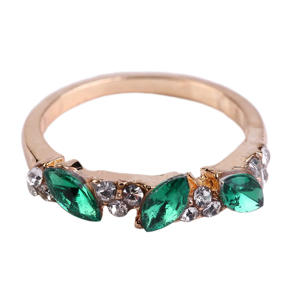 1 шт. винтажное ослепительное кольцо с синим кристаллом имитация изумруда стразы