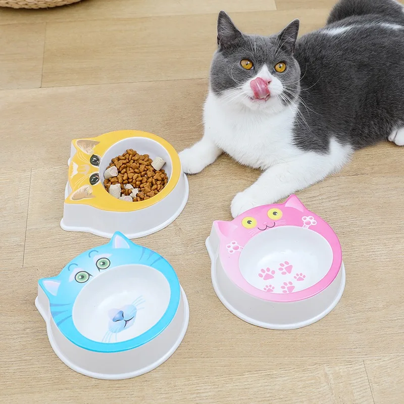 

Pet Feeder Cat Food Bowl Dog Drink Fountain Cat Feeding Water Bowl Puppy Cutlery Food Container Melamine Drip Tray Accessories