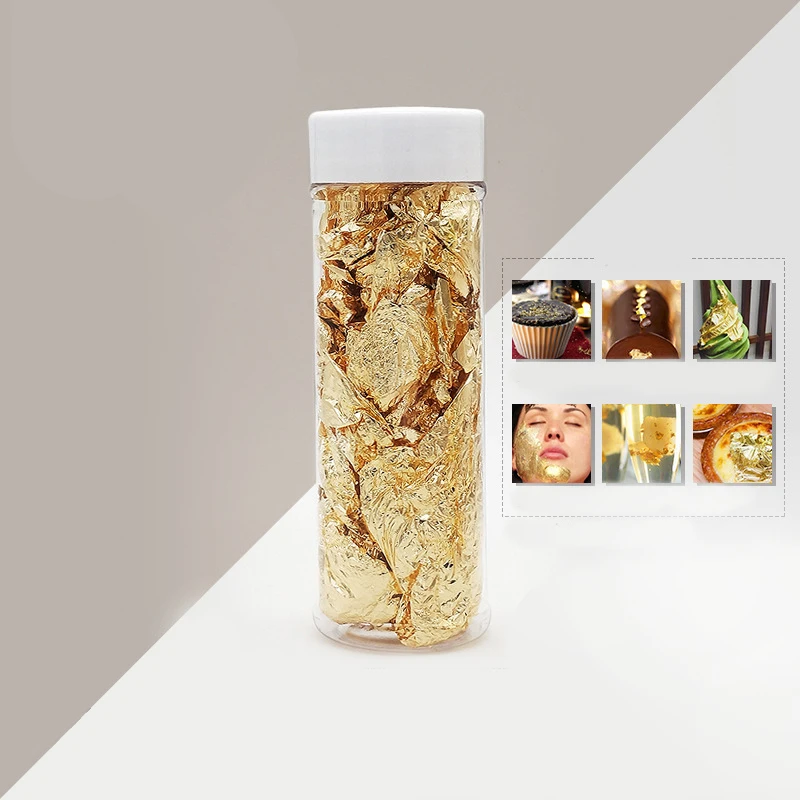 3g съедобная Золотая фольга для приготовления пищи десерта торта мороженого