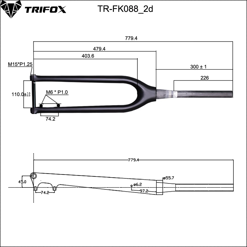 TRIFOX horquilla mtb 29 полностью углеродная MTB вилка Boost 110*15 мм 29er для горного велосипеда