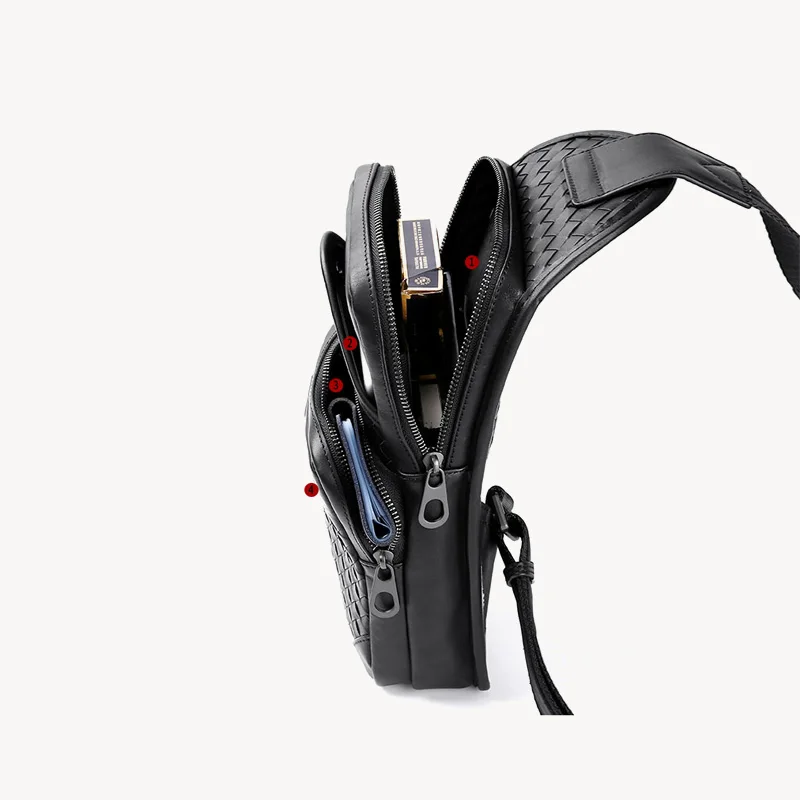 Новинка нагрудная сумка унисекс 100% из бычьей кожи вместительная повседневная