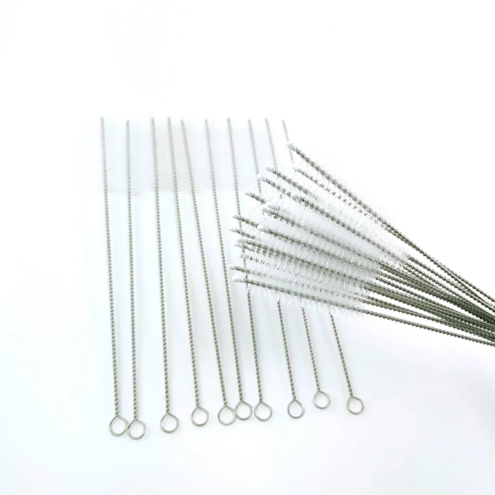 5 шт. портативная многоразовая металлическая щетка для очистки соломы Набор