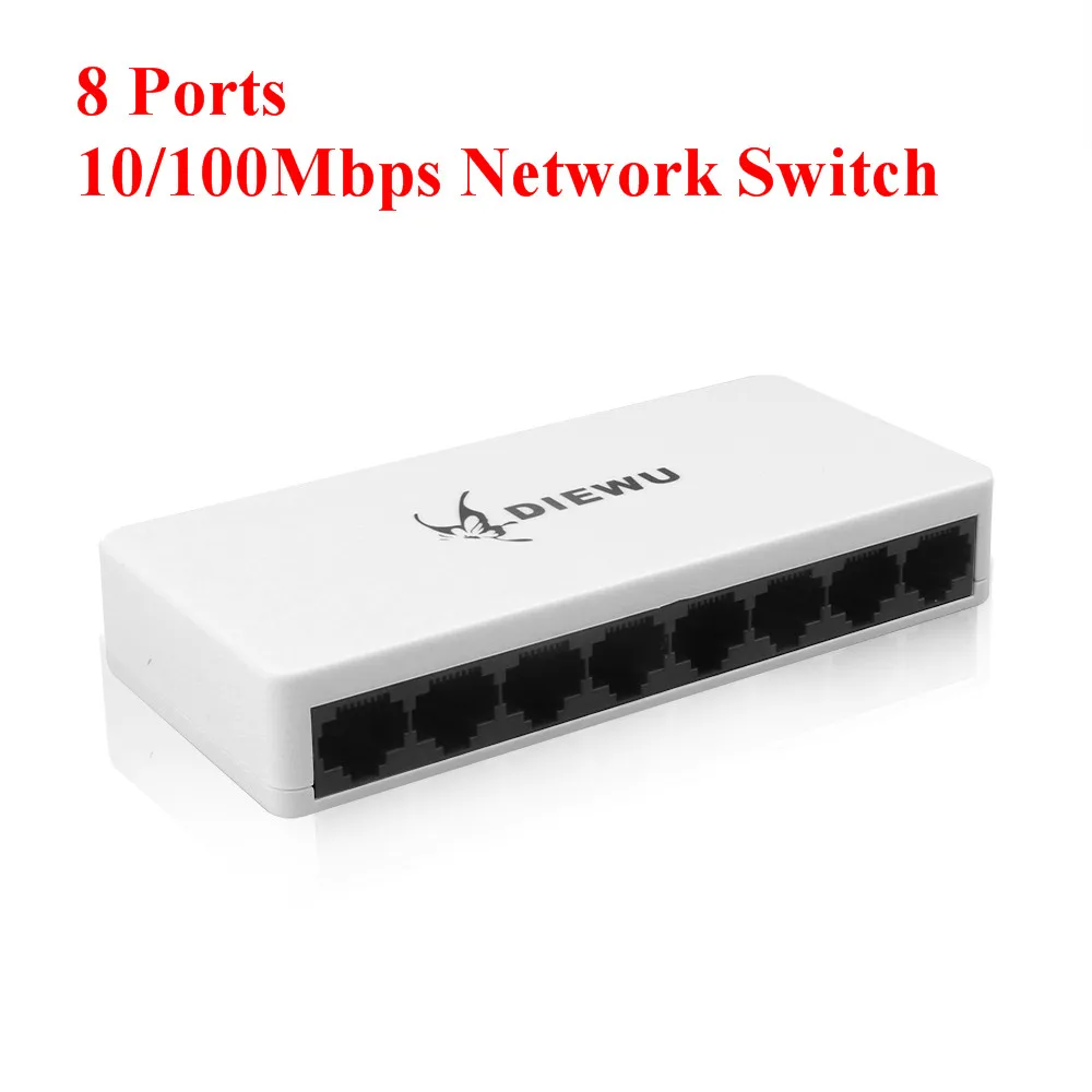 Сетевой коммутатор Lan 8 портов 5 s для сетевых ip камер или беспроводных RJ45