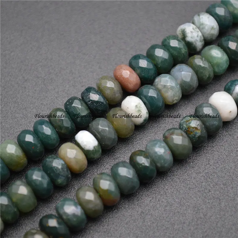 5x8 мм граненые натуральные Смешанные цвета индийский агат драгоценный камень