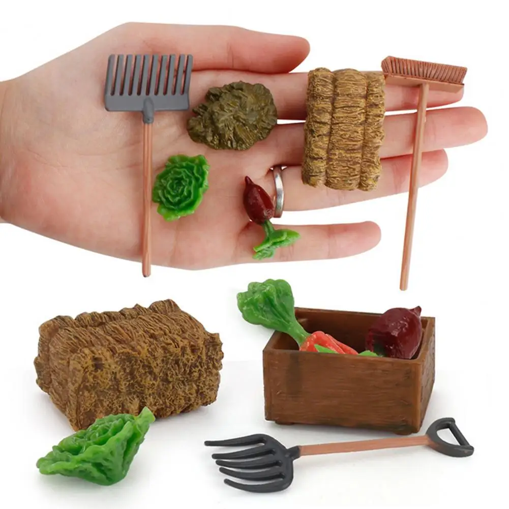 

7/13Pcs Miniature Toy Simulation Educational PVC Gardening Tools Model Toy Kids Educational Toys for Children Gifts