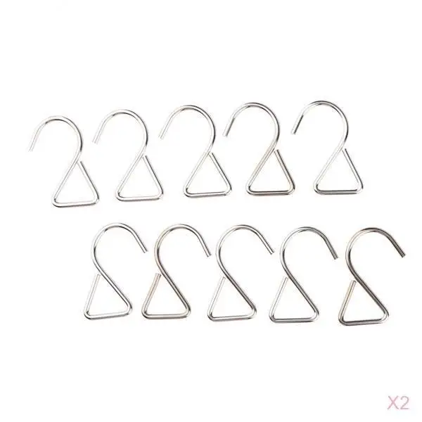 

Pack Of 20 S Shaped Hooks Kitchen Home Organizer Multiple Uses Tools