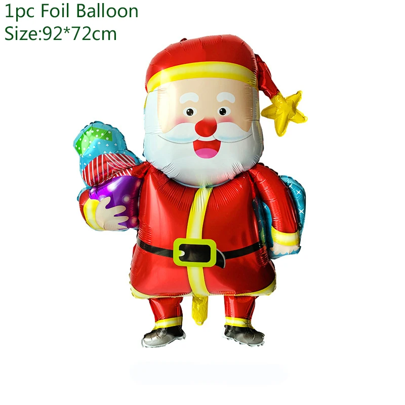 1pc Foil Balloon Украшения для рождественской вечеринки, Рождественский латексный бумажный шарик, баннеры, сделай сам, праздничные вечерние принадлежности, рождественские украшения для дома - Цвет: 1pc Foil Balloon