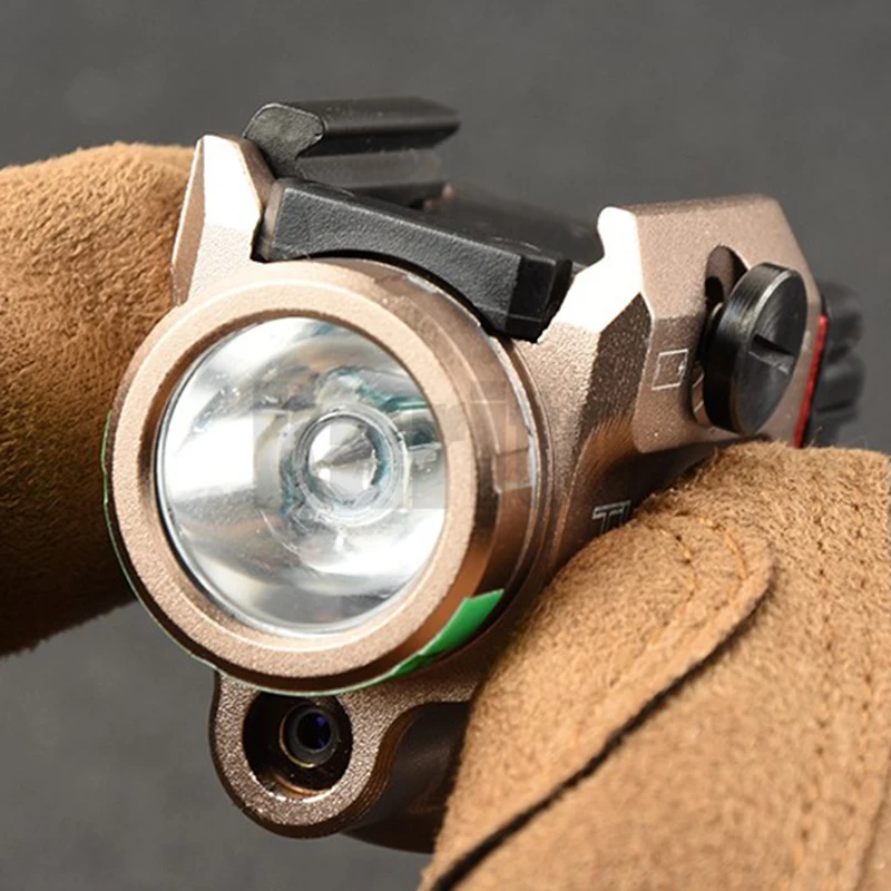 Тактический оружейный светильник зеленый лазерный прицел 6 режимов 500 люмен для