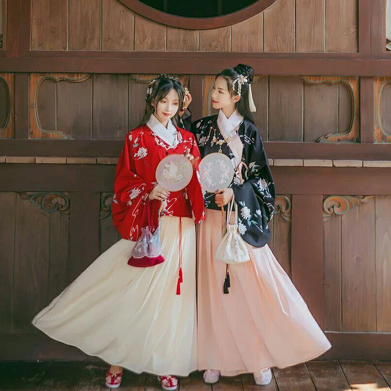 Восточная Женская традиционная юбка с принтом hanfu Повседневная Одежда для танцев