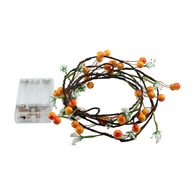 

led fruit copper wire lamp string rattan string lights ins girl heart bedroom decoration light christmas lighting supplies