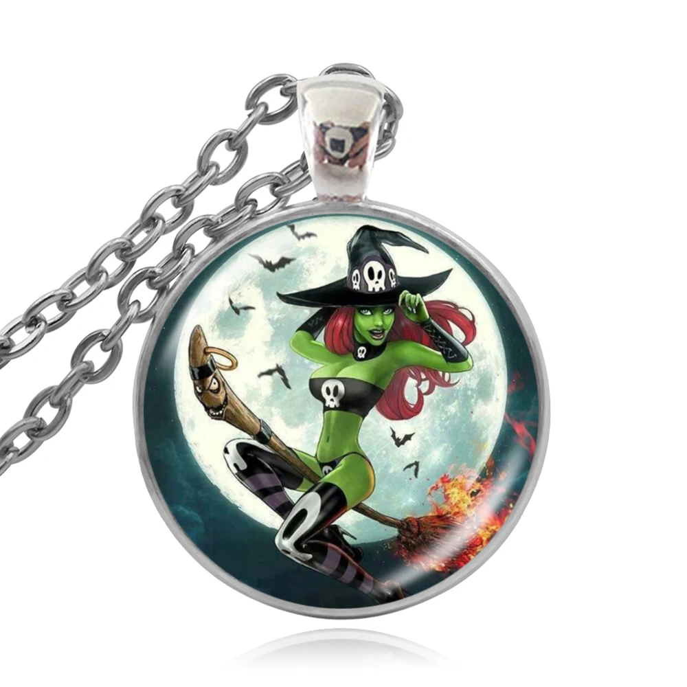 KARAIRIS сексуальная ведьма с подвеска метла изображением полной Луны ювелирные