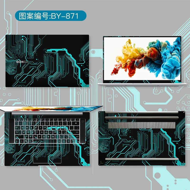 4 в 1 ноутбук тела наклейки для hua