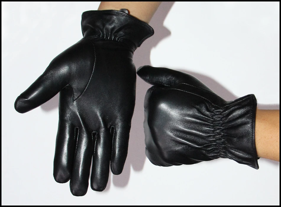 Кожаные перчатки мужские высококачественные из козьей кожи осень и зима на