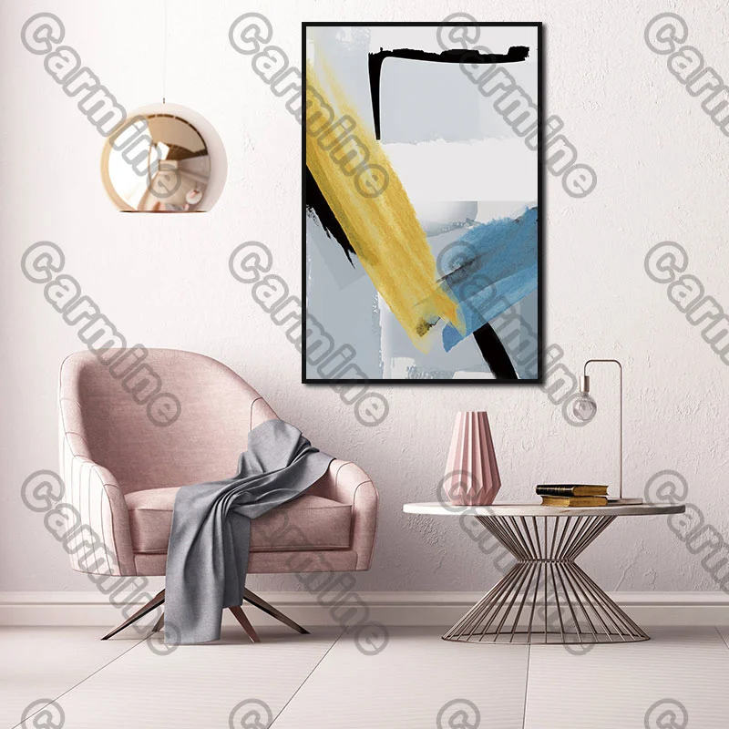 

Poster Color Irregular Shape Yellow Abstract Canvas Painting and Prints Wall Art Pictures Decoration for Living Room 3Pcs