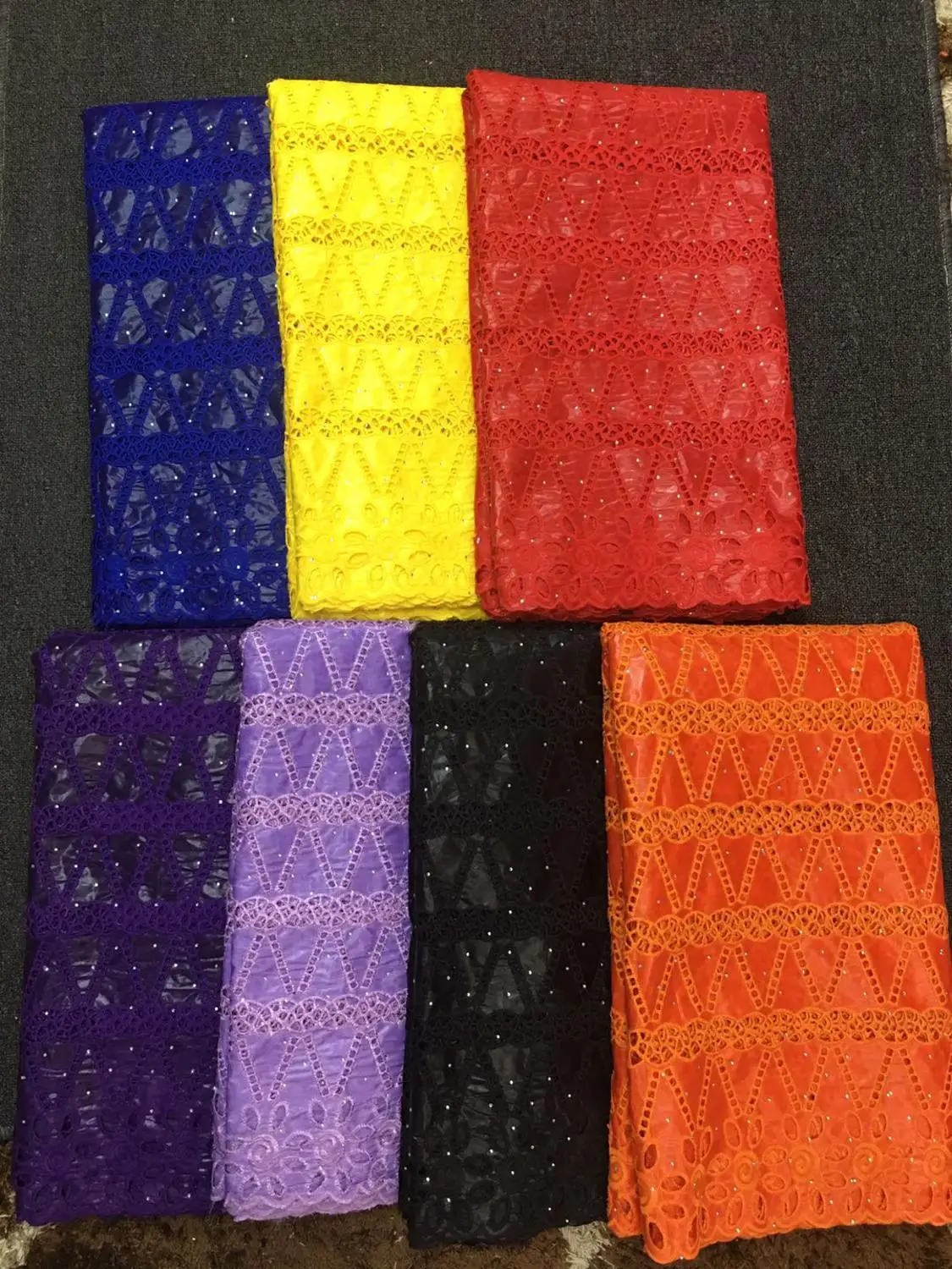 

5Yards African Guinea Brocade Fabric with Stones Embroidery Bazin Riche Brode Beautiful Bazin Brode Fabric For Party 30