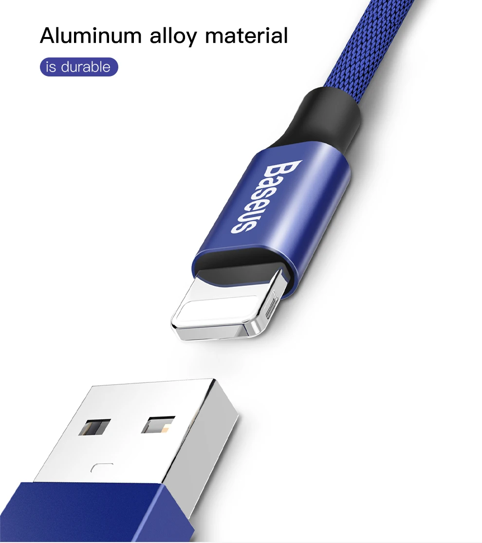 Короткий usb-кабель Baseus lightning 0,5 м 1 м 2 м 3 м 5 м кабель зарядного устройства для iPhone xs max xr 8 7 6s plus 5 11 ipad pro