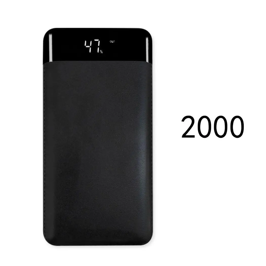 10000 мАч/20000 мАч Внешний аккумулятор Двойной USB с светодиодный фонарик Мобильный