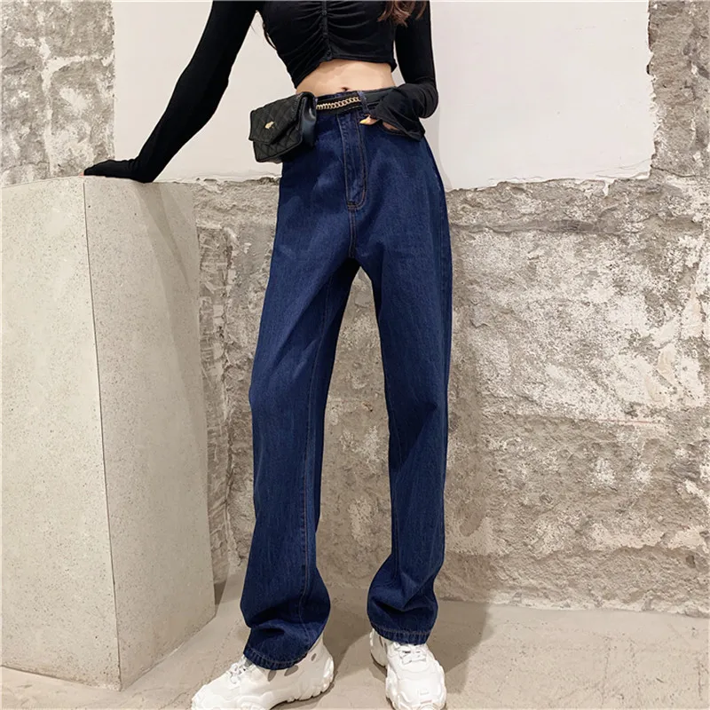 JUJULAND свободные винтажные женские джинсы Осенние повседневные Джинсы бойфренда