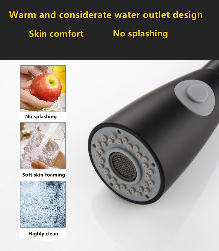 

Brushed Nickel Kitchen Faucet Single Hole Pull Out Spout Kitchen Sink Mixer Tap Stream Sprayer Head Chrome/Black Mixer Tap