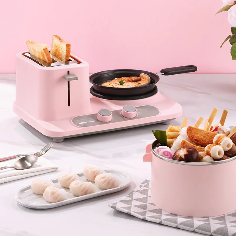 three in one breakfast machine toaster multifunctional sandwich dormitory cooker pot electric heating pot cooker free global shipping