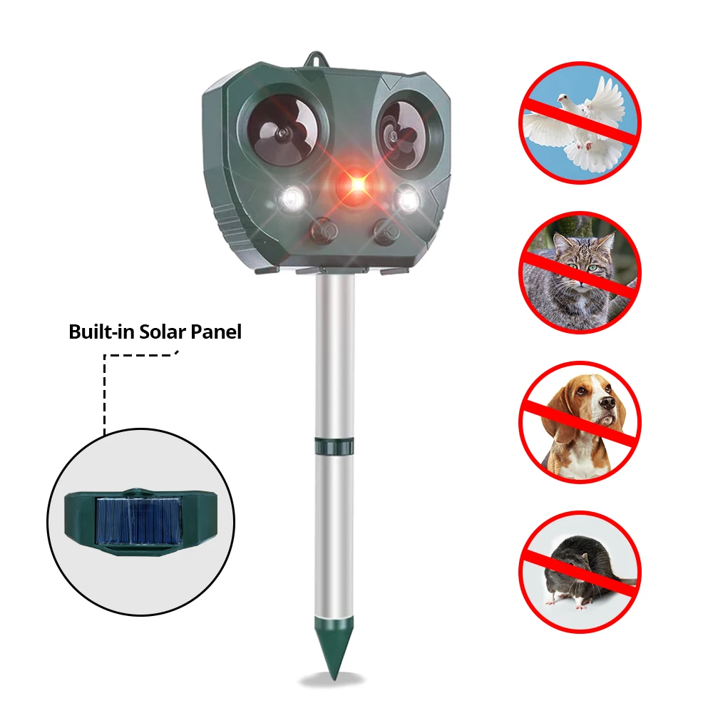 Отпугиватель животных на солнечной батарее устройство для сдерживания собак и