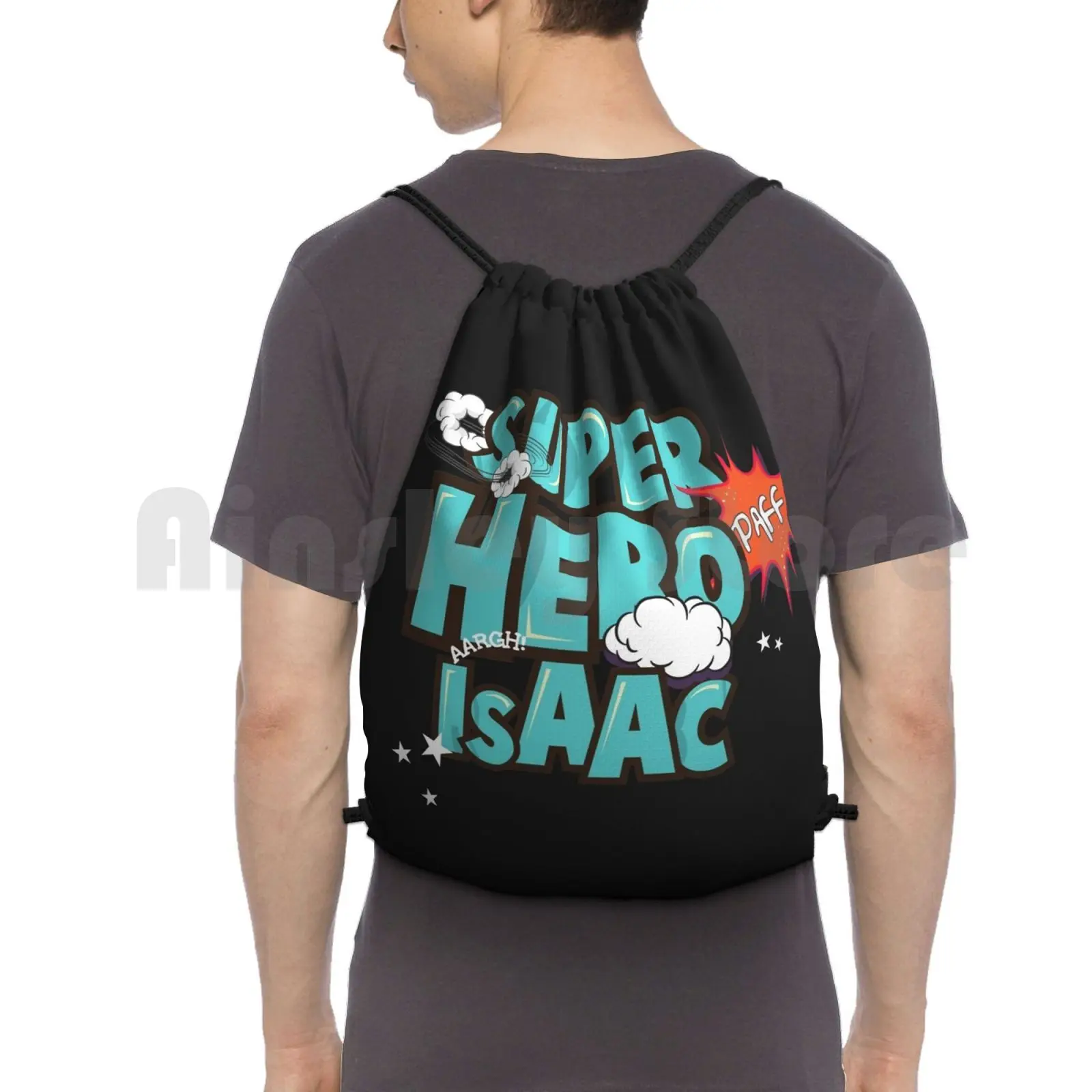 

Super Hero Backpack Drawstring Bags Gym Bag Waterproof Superhero For Babylove Newborn Newton For Him For Baby Superhero