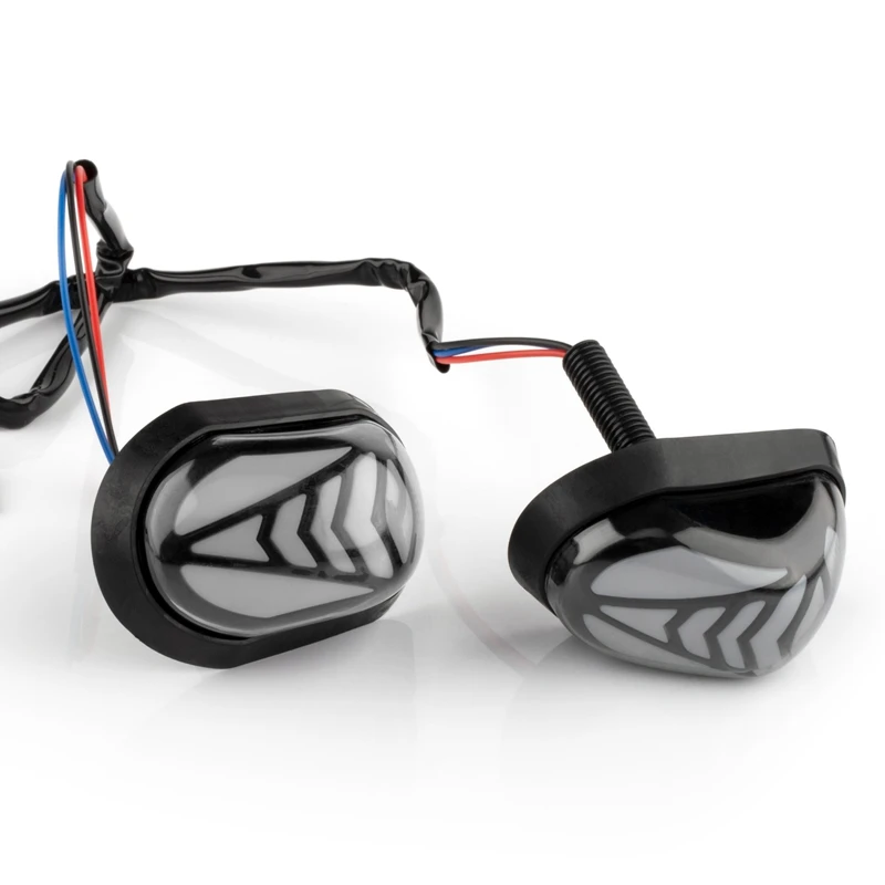 

Universal LED Motorcycle Turn Signal Embedded V Shaped Guide Plate Flow Mode Side Flasher Lights