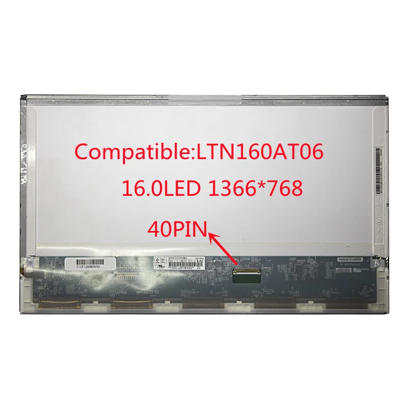 

HSD160PHW1-B00 HSD160PHW1 B00 Fit LTN160AT06 Pantalla Para ASUS N61VG N61J X66IC