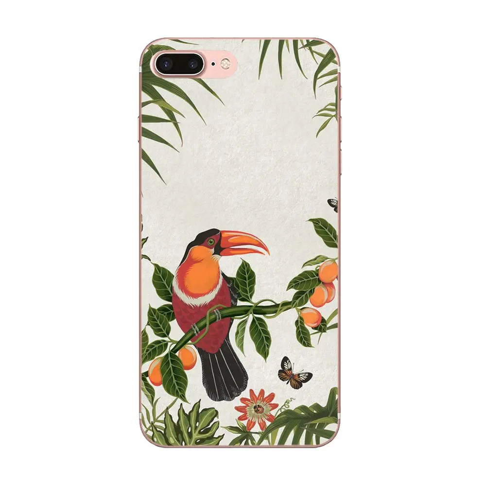 Tropical Plants Toucan Parrot For Huawei Honor Mate 7 7A 8 9 10 20 V8 V9 V10 V30 P40 G Lite Play Mini Pro P Smart | Мобильные