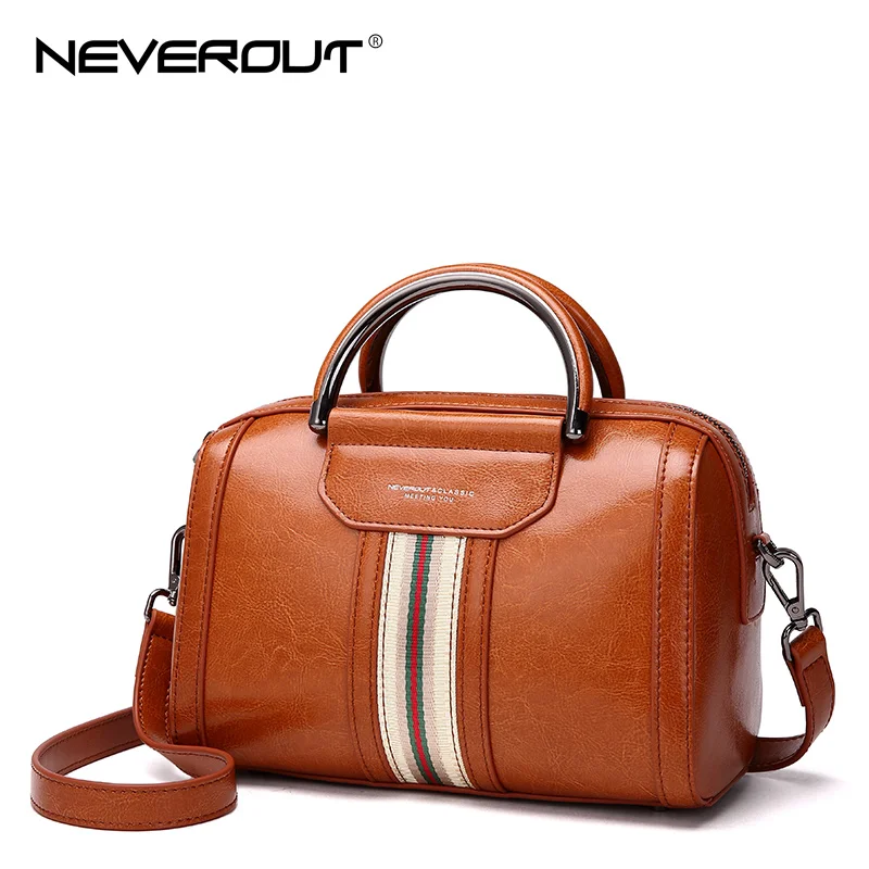 Женская сумка тоут NEVEROUT винтажная из сплит кожи 3 цвета|leather bags for women|leather bagbags women |