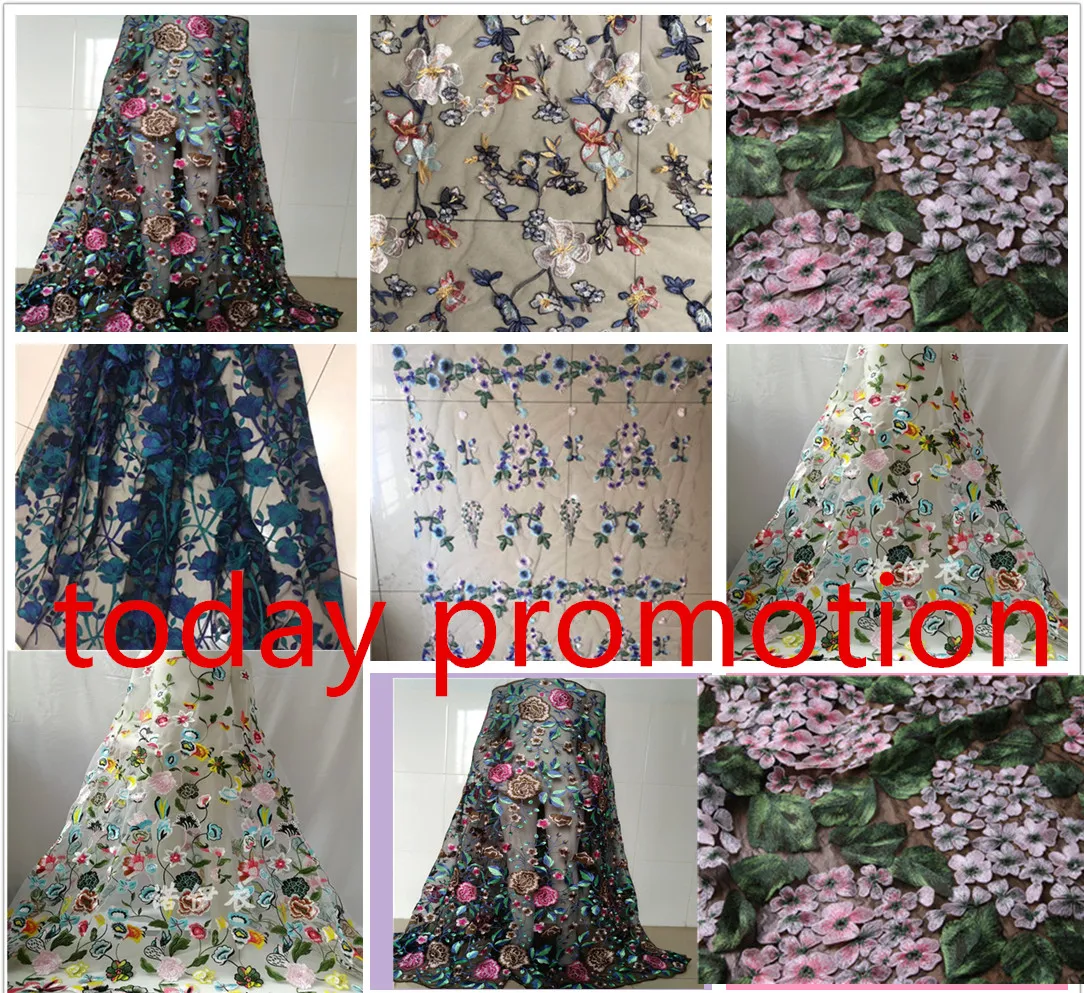 Diy Чистая Пряжа вышивка сетка кружева ткани маленький сломанный цветок платье