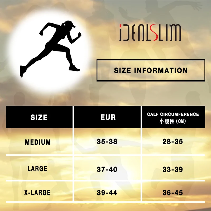 Носки для бега IDEALSLIM 3 пары компрессионные носки женщин и мужчин велоспорта