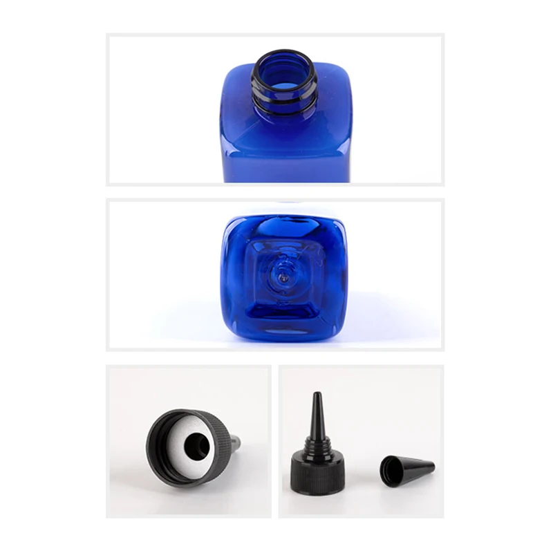 250 мл 25 шт квадратный пластиковый контейнер для косметики с винтовой крышкой