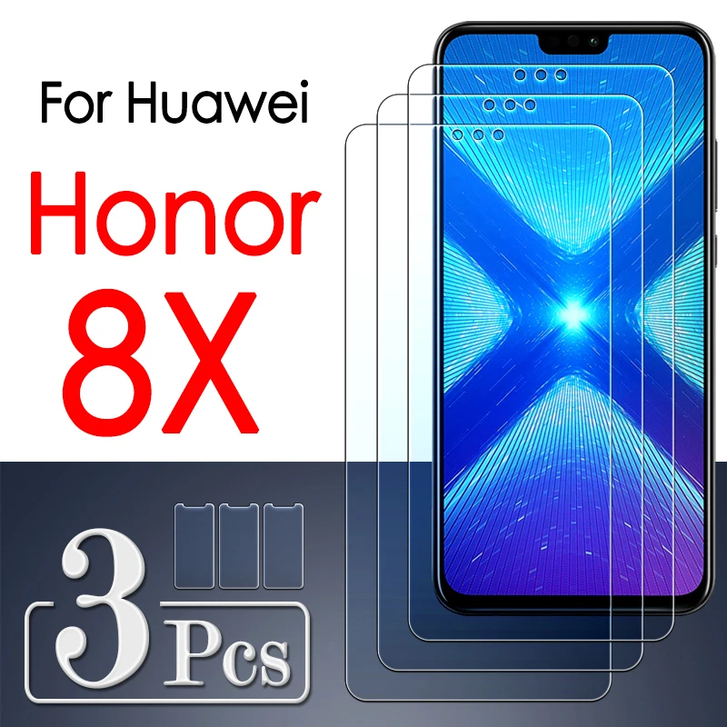 

3pcs 8 X Protective Glass For Huawei Honor 8x Honor8x Honer X8 Huawei8x Screen Protector Honor 8X 8 X Sheet Tempered Glas Film