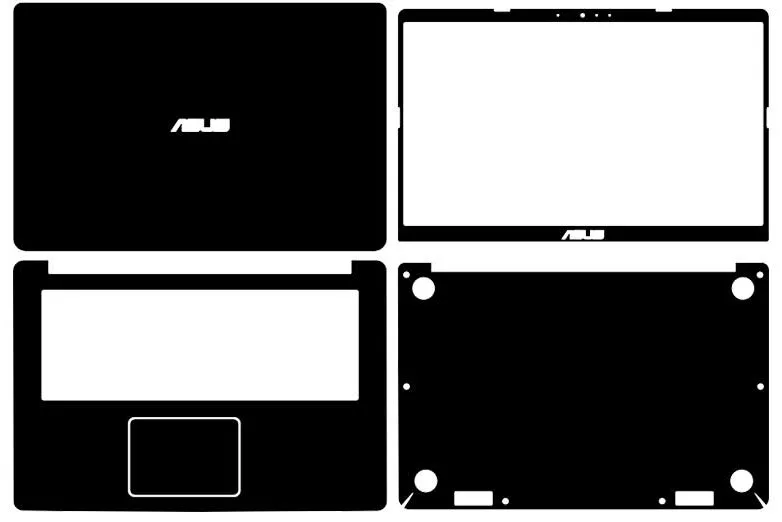 Наклейка для ноутбука из углеродного волокна защитная пленка ASUS VivoBook S510 S510UA S510UN