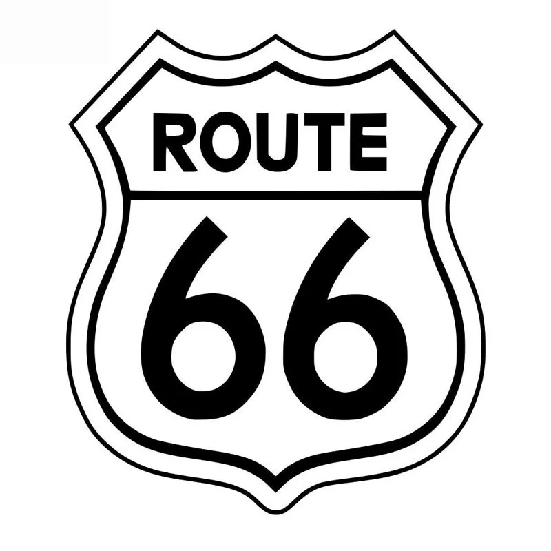 

Creativity ROUTE 66 Vinyl Car Sticker styling for Bumper Camper Laptop Truck Motorcycles Scratch-Proof Accessories PVC13x12cm