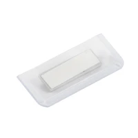 clear pvc nameplate protector sleeve with manget badge holder fastener